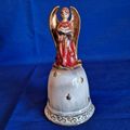 ANGEL READING BOOK BELL Figurine Christmas Deco...
