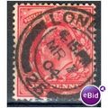 GB stamps 1902-10 KEV11 - 1d SG219 London 72