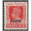 Nabha (ICS) 1942 O62 2a Vermilion SERVICE Mount...