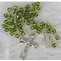 Peridot glass beads Rosary