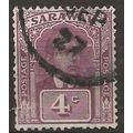 Sarawak 1922 SG65 4c Brown-Purple Fine Used . .
