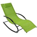 Modern Green Rocking Chaise Lounge Chair Patio ...