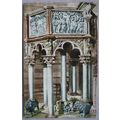 vintage postcard Battistero Pulpit, Pisa