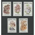 Kenya 496-500, 1989 Mushrooms, VF, MNH (KUT140)