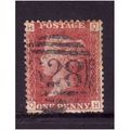 GREAT BRITAIN 1858-79 QV SG44 1d RED BROWN PLAT...