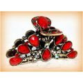 Sale Retro Fashion Red Crystal Rhinestone Hair ...