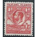 Falkland Islands 1929 SG117 1d Scarlet Mounted ...
