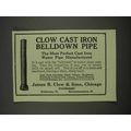 1913 James B. Clow Cast Iron Belldown Pipe Ad