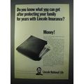 1968 Lincoln National Life Ad - What You Can Get