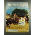 1986 Marlboro Lights Cigarettes Ad - Marlboro Man
