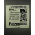1990 Fahrenheat Heating Products Ad - Safe, gentle, economical heat
