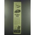 1945 PictSweet Sweet Peas Ad - Mealtime magic