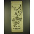 1958 Three Castles Cigarettes Ad - You can judge Three Castles by the company
