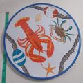 11 Inch Plastic Plates, with lobster picnic pla...