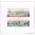 Catholic Town in 1440 & 1840, Book Illustration...