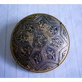 Vintage Brooch Damascene Black & Gold Victorian...