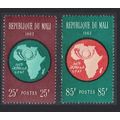 Mali African Postal Union Commemoration 2v 1962...