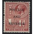 Malta George V 1d. - brown Ovpt 1928 MH SG#177