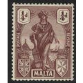 Malta Allegory ¼d. - brown 1922 MH SG#123