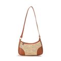 Women Beach Woven Bag Shoulder Bag Brown