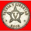 Ⰶ STAR (1963-2020): CUBA ★ 5 CENTAVOS 2003!★LOW...