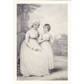 B&W Postcard - Mrs Mary Ricketts & her Granddau...