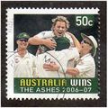 AUS 2007 50c 'AUSTRALIA WINS THE ASHES' FINE US...