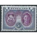 Nyasaland 1945 SG155 5/- Purple & Blue Mounted ...