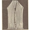 Knit Scarf Pattern Buttoned Scarf