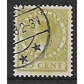 NETHERLANDS , 1924 QUEEN WILHELMIA 25c GREEN SG...