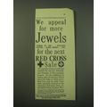 1942 Red Cross Sale Ad - We appeal for more Jewels
