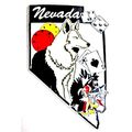Nevada with Wolf United States Fridge Magnet