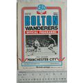 1978 programme Bolton Wanderers v. Manchester City