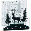Christmas Stag Tealight Holder Glass Square 12 ...