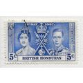 BRITISH HONDURAS 1937 KG6 CORONATION 5c USED SG...