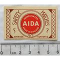vintage Matchbox Label - Aida