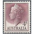 Australia 1957 SG282a 4d Lake Mounted Mint.