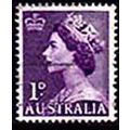 Australia 1953 QE II 1d Used Stamp No Water Mark.