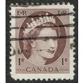 Canada 1954 Definitive Issue 1c Purple Brown SG...