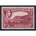 Montserrat KGVI 1938-48 1s Lake P13 SG108 Mint MH