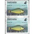 TANZANIA, FISH, Parrotfish, blue 1986, 4/- [pair]