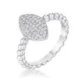3Ct Beautiful Oval-Designed Rhodium Ring With C...