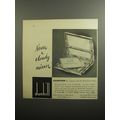 1951 Dunhill Clearview Compact Ad - Never a cloudy mirror
