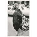 African American Ladies Wild Striped Bag Hat Fa...