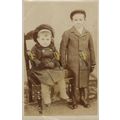 Smart Brother And Sister, Social History Postcard