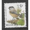 BELGIUM 1996 BIRDS 15F WILLOW TIT FINE USED #3