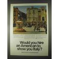 1967 Irving Trust Bank Ad - Hire to Show You Italy