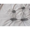 TEA LIGHT HOLDERS X 2 METAL (09/01) # # #