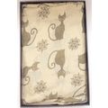 Womens Black Cat Scarf Thin Off Stone 192 cm x ...