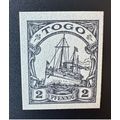 Togo 1900 2 Pfennig SMS Hohenzollern Schiff Shi...